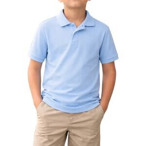 Nautica School Uniform Polo Shirt Youth L 14/16 Husky Light Blue20